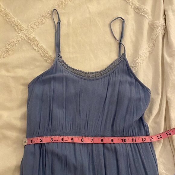 Tobi Light Blue Crochet Boho Sleeveless Maxi Dress - Picture 9 of 12